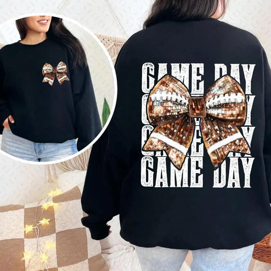 Game Day football bow - Camellia City Chicks