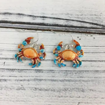 Crab dangle earrings