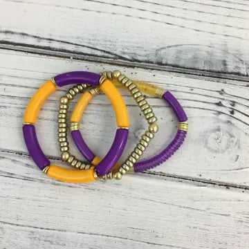 Purple and Gold stacks